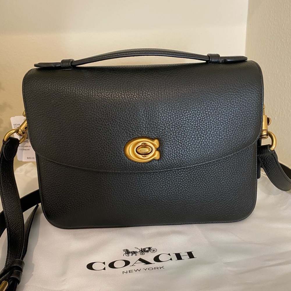 NWT Coach Cassie Pebbled Black